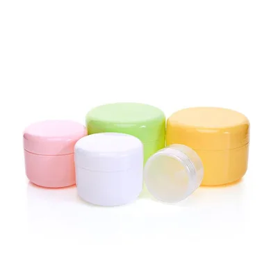 

Пластиковая пустая банка для макияжа, 50 шт., 10 г/20 г/30 г/50 г/100 г, многоразовые бутылки для путешествий, женский косметический контейнер, белый