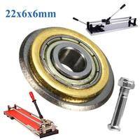 Glass Ceramic Tile Rotary Bearing Wheel Replacement 22mm Alloy Ceramic Tile Cutter Tungsten Carbide Ceramic Titanium Coating 1