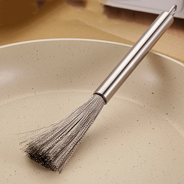 304 Stainless Steel Pot Brus Cleaning Brush Pot brush Utensil Scrubber  Scouring for Brush Dishwashing Descaling Wire Brush - AliExpress