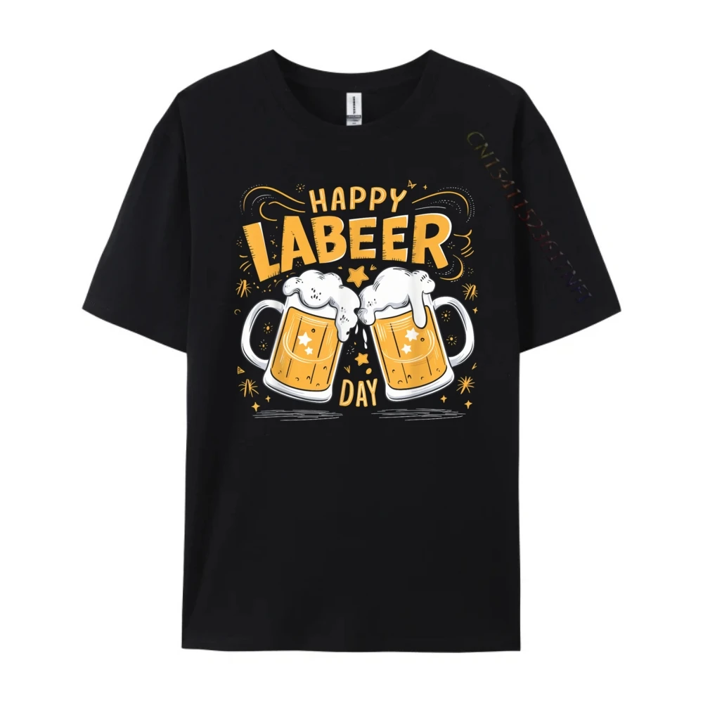 Funny Female T-shirts Happy Labeer Day Funny Labor Outdoor Tops Tees Cotton Short Sleeve Leisure Tee-Shirts Round Neck Happy Labeer Day Funny Labor Day BBQ Celebration black