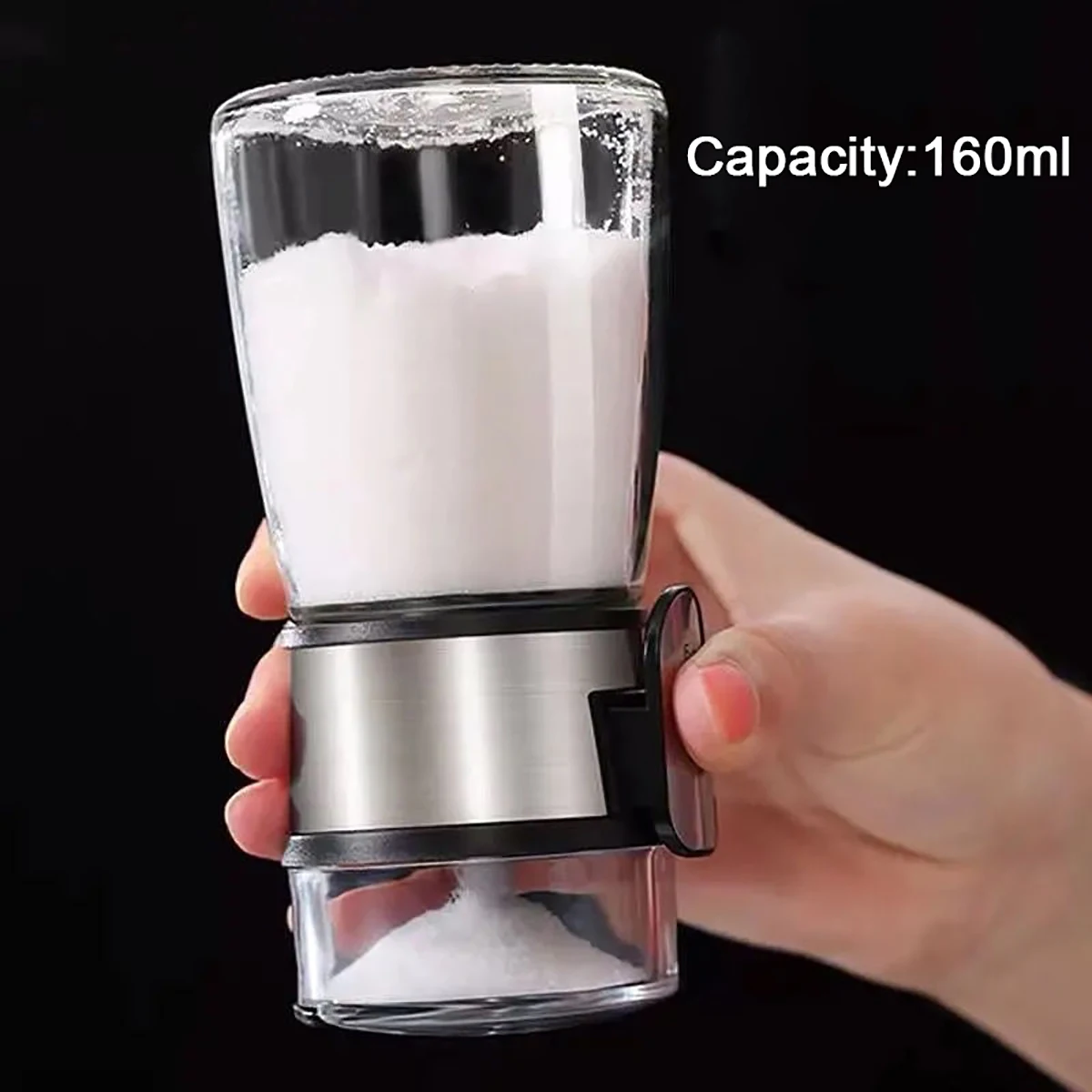 Push-type Salt Dispenser Salt Sugar Bottle Spice Pepper Shaker Can Spice Jar Seasoning Bottle Container Kitchen Gadgets