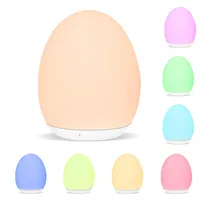 7 Color Changing Night Light RGB Remote Control Touch Dimmable Lamp Portable Table Bedside Lamps USB Rechargeable Night Lamp 2