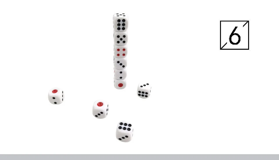 Yernea 30PcsLot White Dice Set Acrylic Point Drinking Dice 16mm Round Corner Hexahedron Dice Black Red Point Club Party Table Games (7)