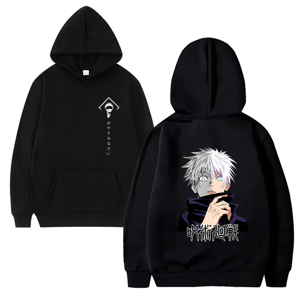 Jujutsu Kaisen Pullover Hoodies Casual Anime Hoodie Gojo Satoru Streetwear Männer Langarm Harajuku Pullover Winter Sweatshirt – Detail 6