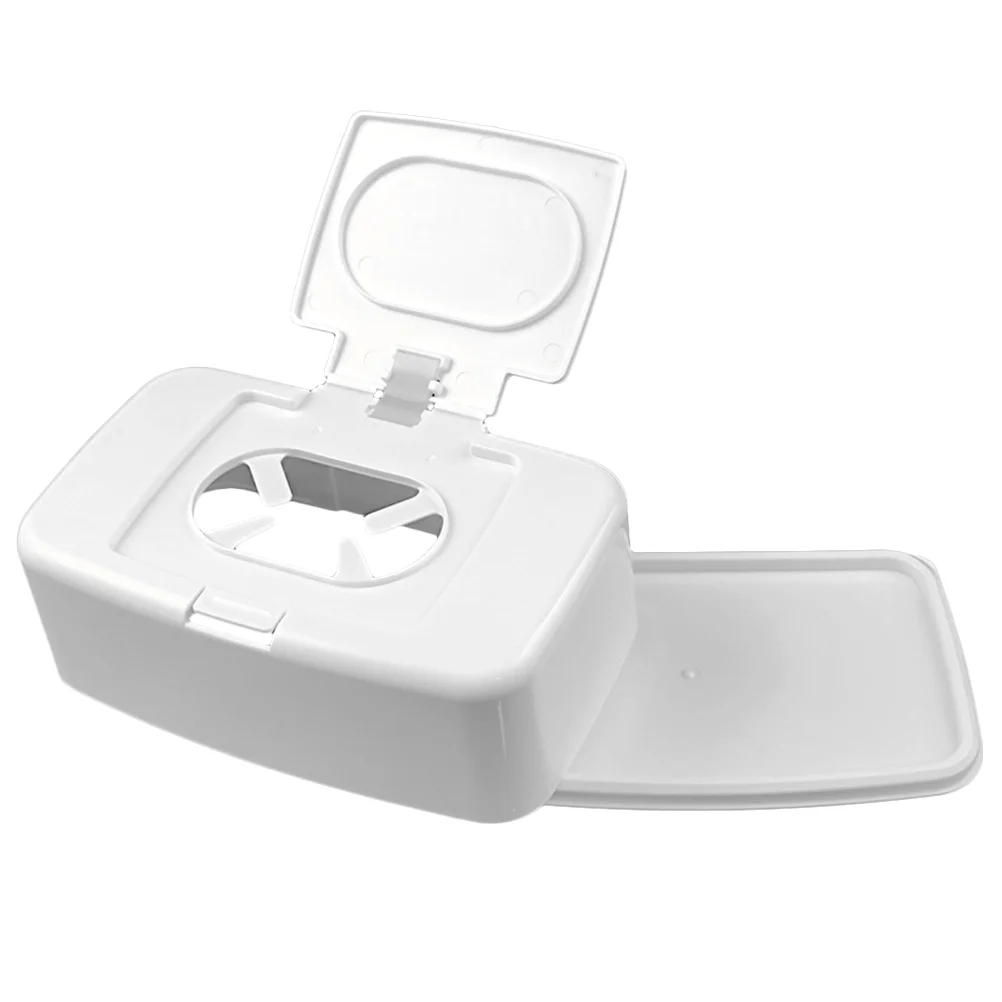 

Wipes Plastic Box with Lid Household Wipes Case Refillable Napkin Storage Box Portable Wipes Box Supply for Car Home Office