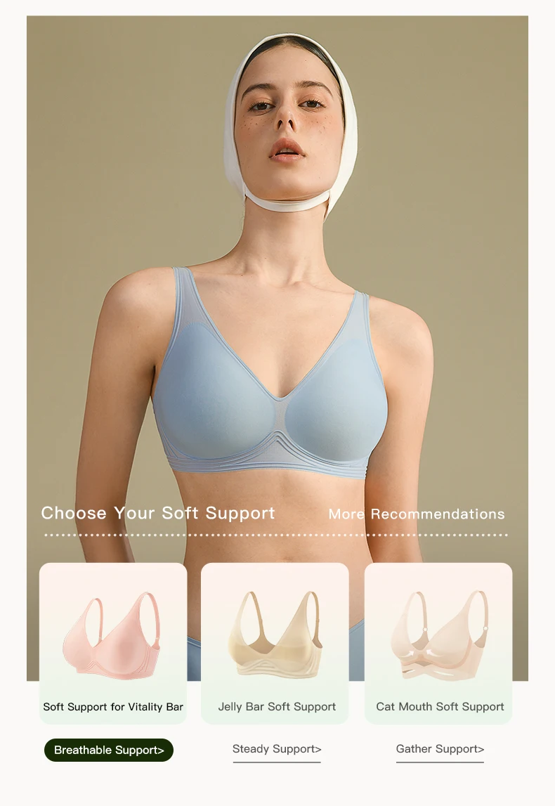SUJIIN Seamless Push Up Bra for Women Wireless Padded Smooth Invisible Comfortable Bra Woman Breathable Bralettes Woman MX179