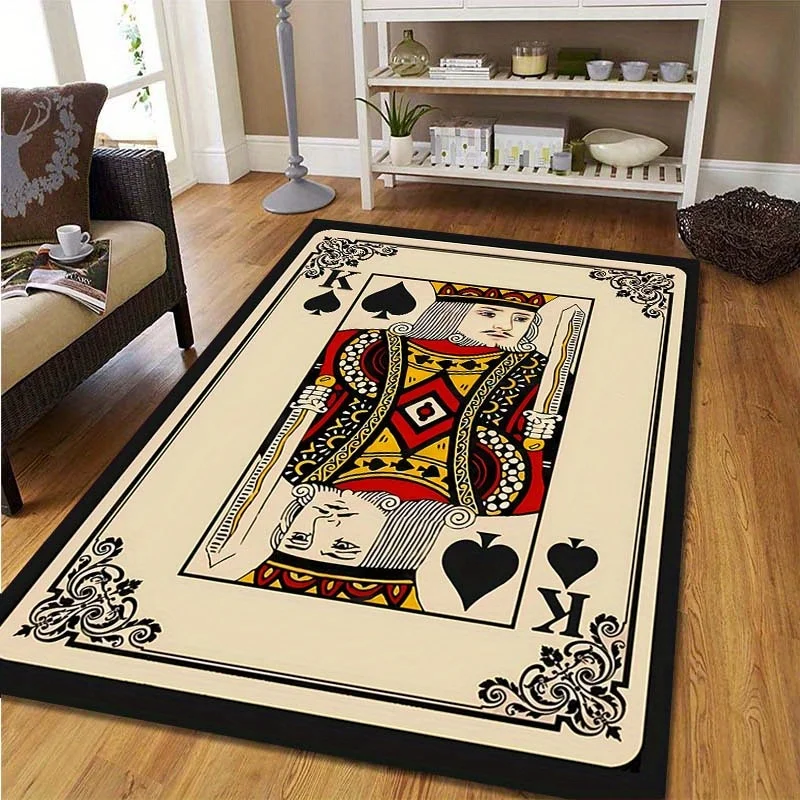 Poker Casino Pattern Print Floor Mat