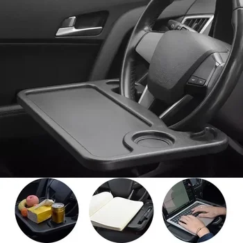 Vassoio da tavolo multifunzionale per volante per auto, scrivania, notebook, laptop, scrivania, vassoio per mangiare cibo per auto