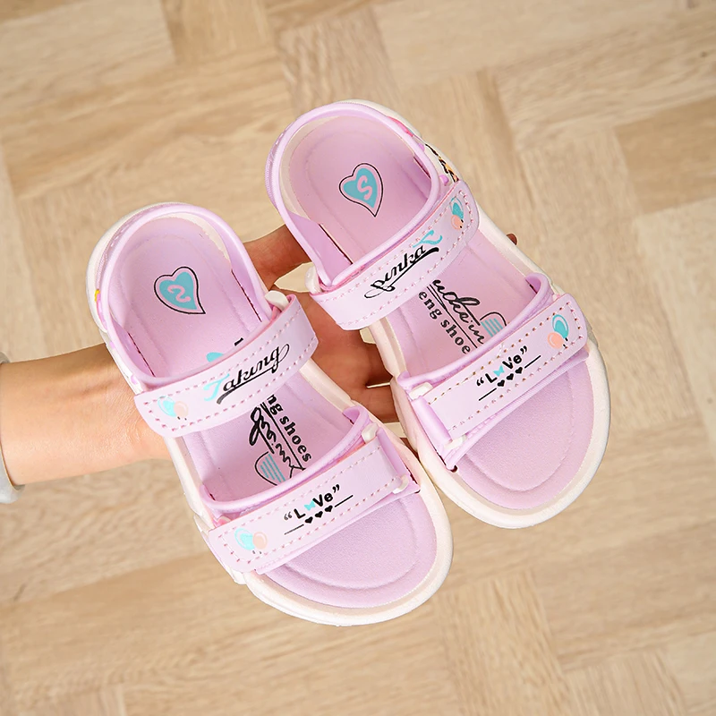 Trendy Cute Cartoon Open Toe Sandals For Girls, Breathable Lightweight Wear-resistant Sandals For Spring And Summer 4