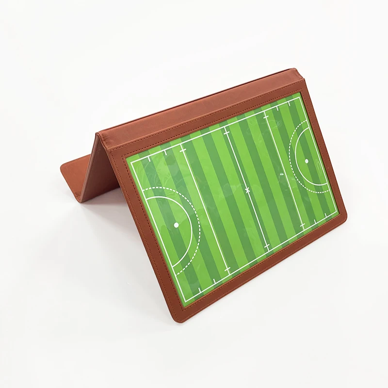 Hockey Coach Tactics Board Double-sided magnetic writable erasable game Training folding portable strategy board 12.6&times;9.6in