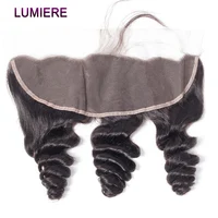 Loose Deep Wave 13x4 Lace Frontal only 5x5 6x6 Lace Frontal Closure HD Transparent Brazilian 100% Virgin Human Hair Pre Plucked 1