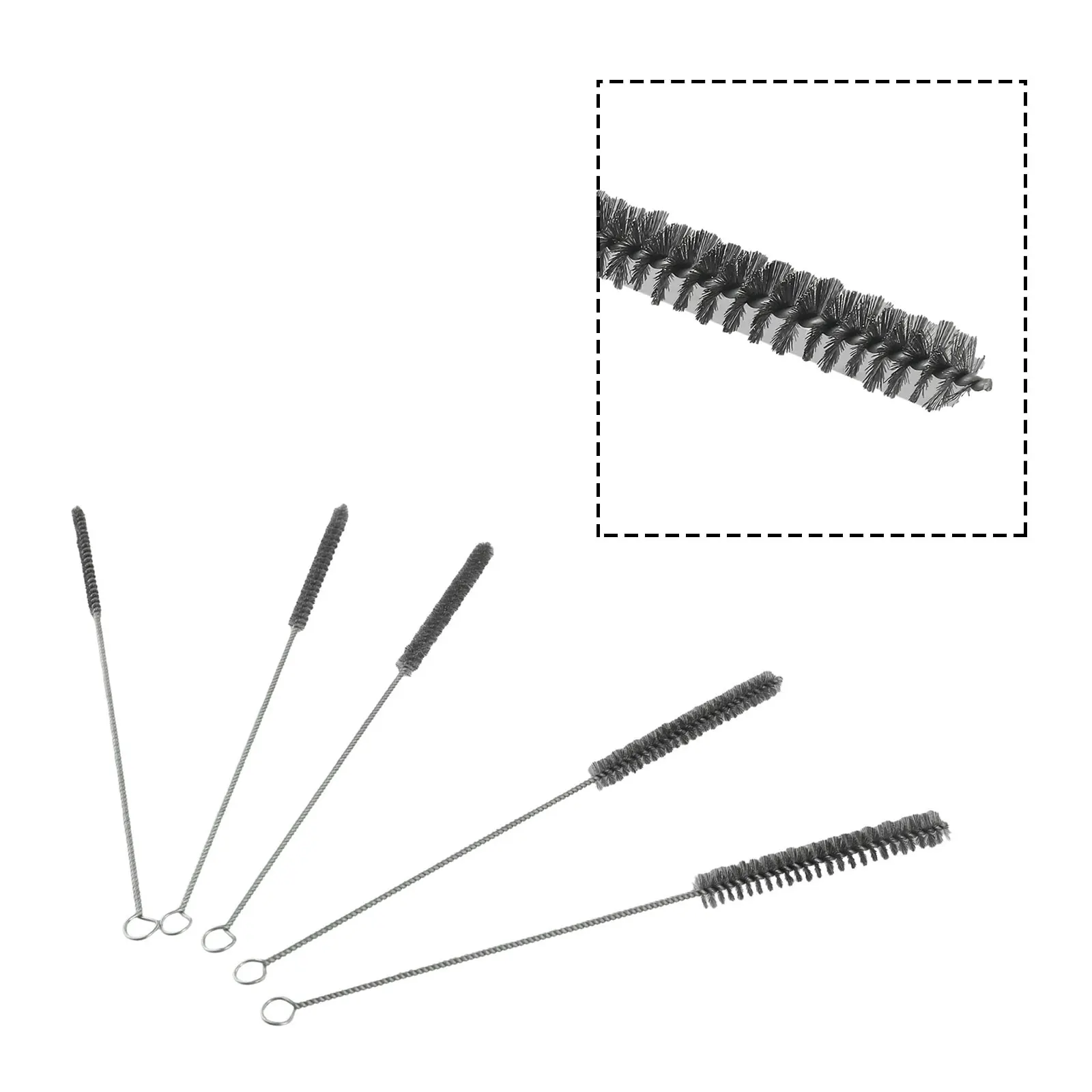 5/10pcs 6-15mm Stainless Steel Cylinder Wire Tube Cleaning Brush Thread Wire Copper Bore Brushes For Polishing Cleaning 3
