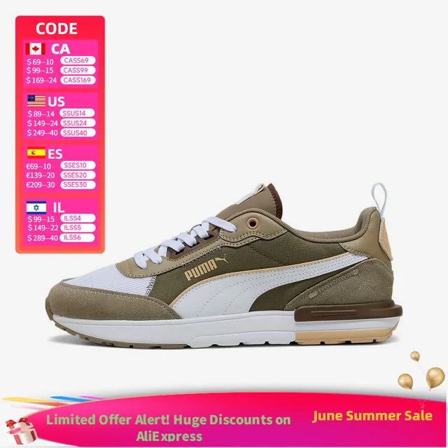 PUMA R22 Chaussures décontractées unisexes à semelle épaisse et confortable, style lifestyle, couleur marron 383462-52 1