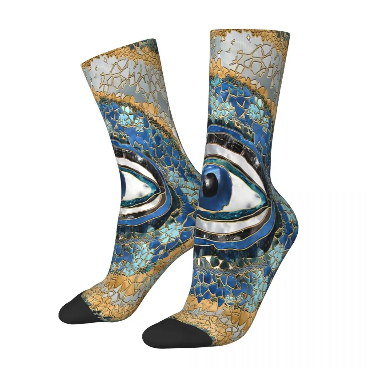 

Amulet Geodes And Crystals Evil Eye Socks Male Mens Women Summer Stockings Harajuku