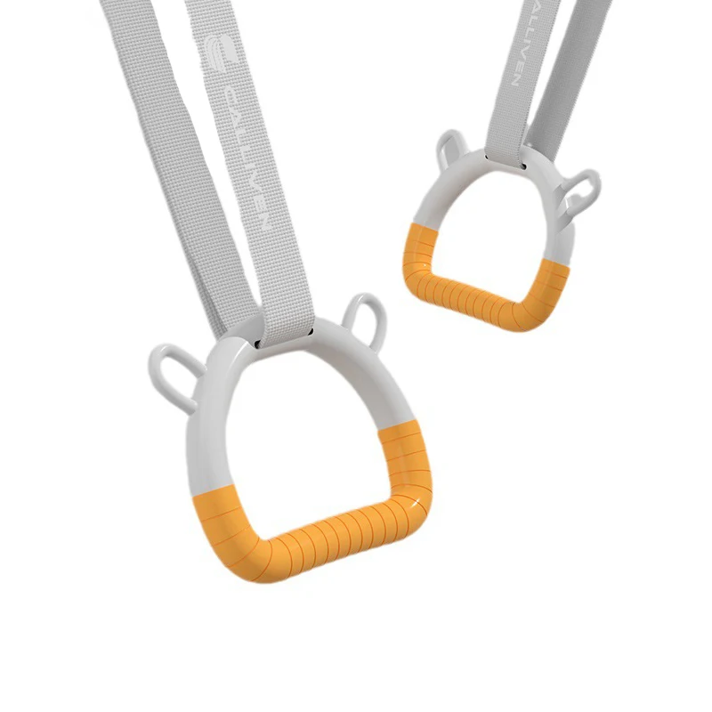 Eco-friendly PP Gym Ring Adjustable Straps Buckles Indoor Pull-up Fitness Gymnastics Rings For Kids Home Exercise Equipment