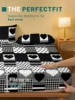 1 Simple modern Heart-Shaped Geometry printed matte Fitted Sheet, bedroom printed bed cover, bedding (excluding pillowcases) 3