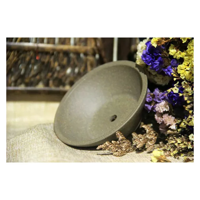 Kerámia Kör Bonsai Pot Hagyomány Pozsgás Növények Kerti Asztali Dekoráció - Image 3