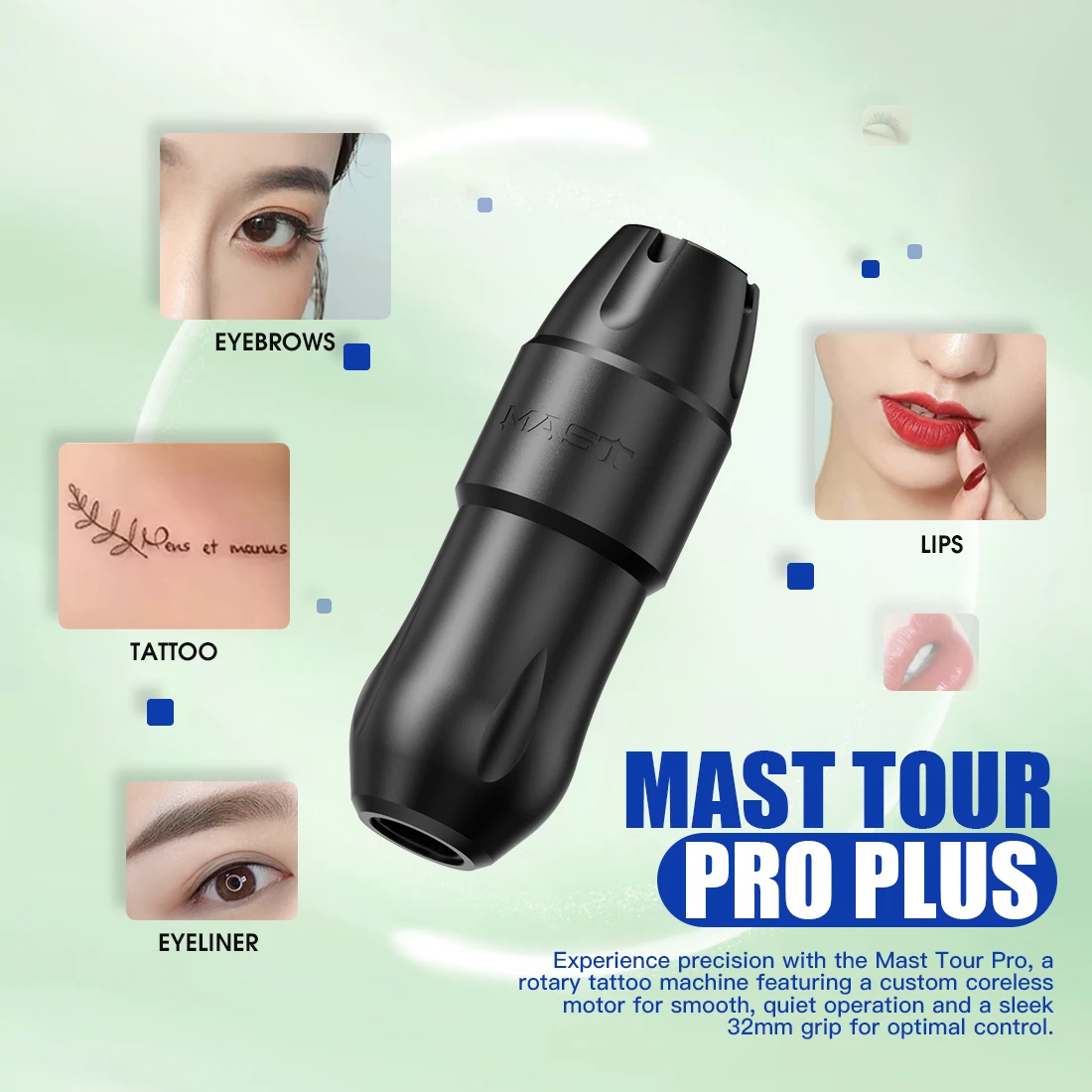 Mast Tour Pro Plus Wireless Machine Pen Kit Fast Charge RCA Rechargeable LCD Battery Tattoo Supply Mast PRO Cartridge Needle Set tattoo supplies,tattoo kit