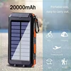New Solar Bank 20000mah portable power bank camping external battery with charger bright light LDE light for all smartphones 1
