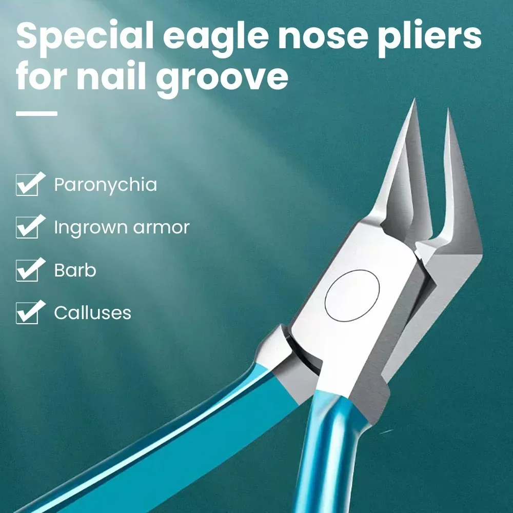 Professional Toenail Clippers Thick Ingrown Nails Wide Opening Stainless Steel Non-Slip Long Handle 1pc