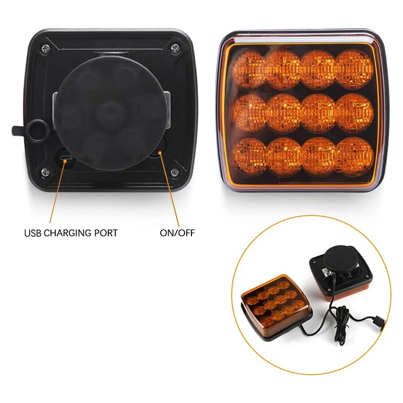 Yuanjoy ���� LED ���׳�ƽ Ʈ���Ϸ� �Ĺ̵� �����, Ʈ�� ȭ����, ��� ��ȣ �극��ũ��, ��Ȳ��, 12 V, 24V