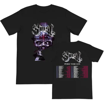Ghost World Tour 2025 T-shirt Cotton Soft Short Sleeve O-neck Tshirts Camisas De Hombre Hip Hop Streetwear Heavy Mental Tees