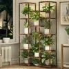 Plant Stand with Grow Light,  63" Plant Rack Holder Flower Stand, Plant Display Boho Decor, 13 Tier Large Outdoor Plant Shelf 6
