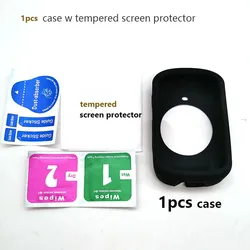 Silicone Rubber Bike Computer Protective Case with Screen Protector - 830 (Black)
