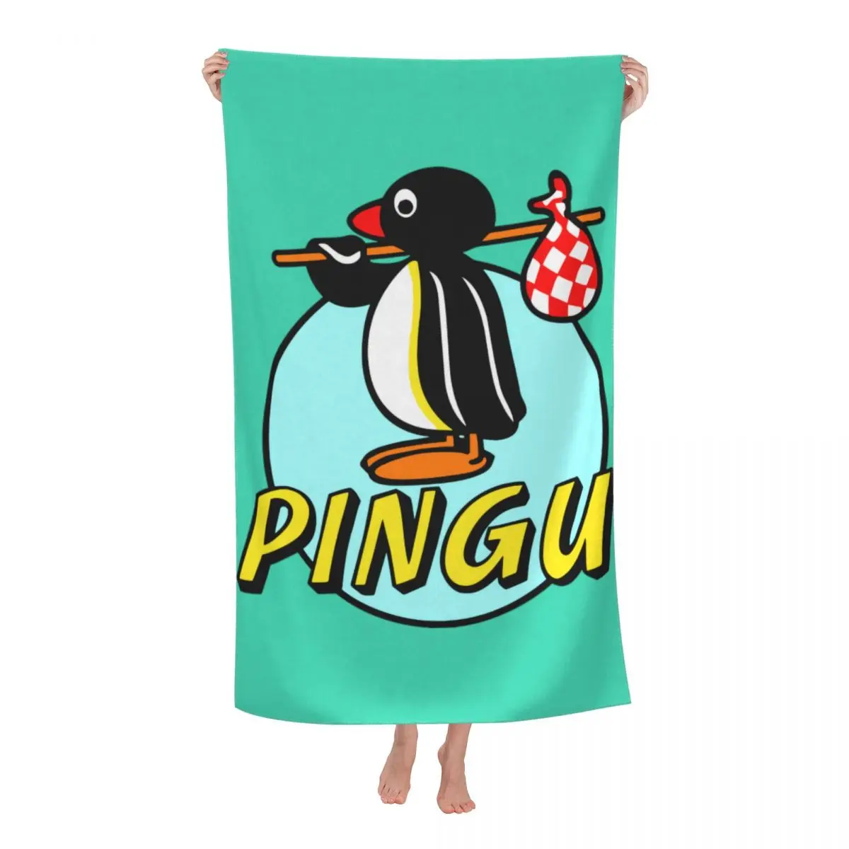 

Penguin Animal Bird Beach Towel Quick Dry Noot Noot Pingu Soft Linen Microfiber Shower Sauna Towels