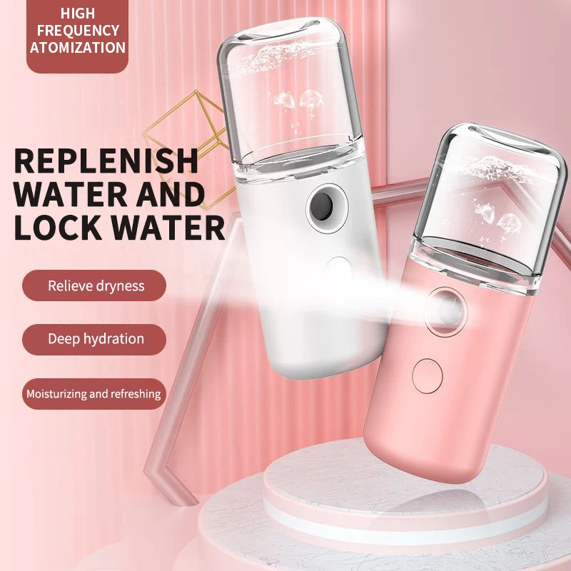 

30ML Nano Mist Facial Sprayer Humidifier USB Rechargeable Face Steam Nebulizer Moisturizing Hydration Mist Sprayer Humidificador