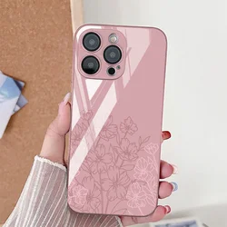Vintage Flower Phone Case with Tempered Glass Cover for Galaxy S20 FE (Pink PI16)