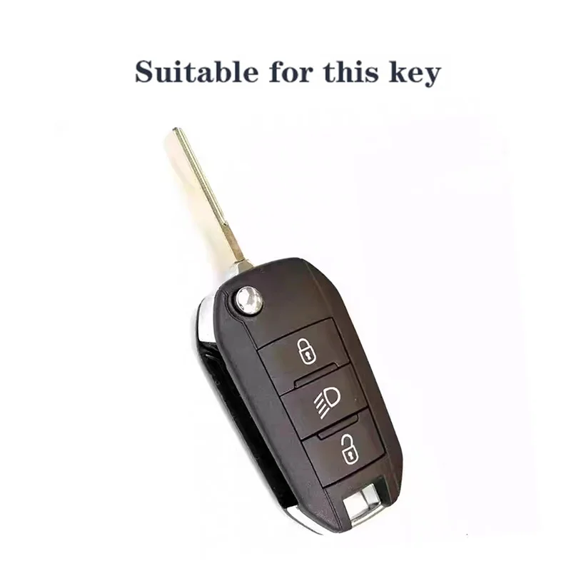 Silicone 3-Button Car Flip Key Protective Cover