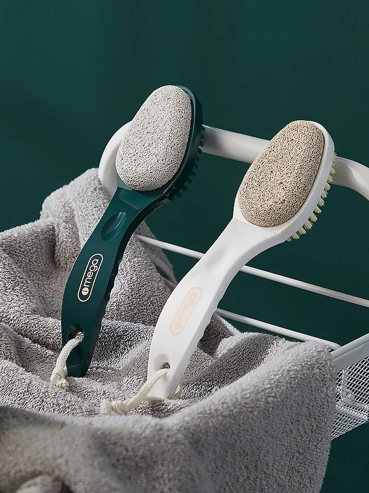 2-in-1 Foot Scrubbing Brush Foot Care Tool Heels Pedicure Tools Scrub Brush Pedicure Tools Double-sided Feet Grinding Stone