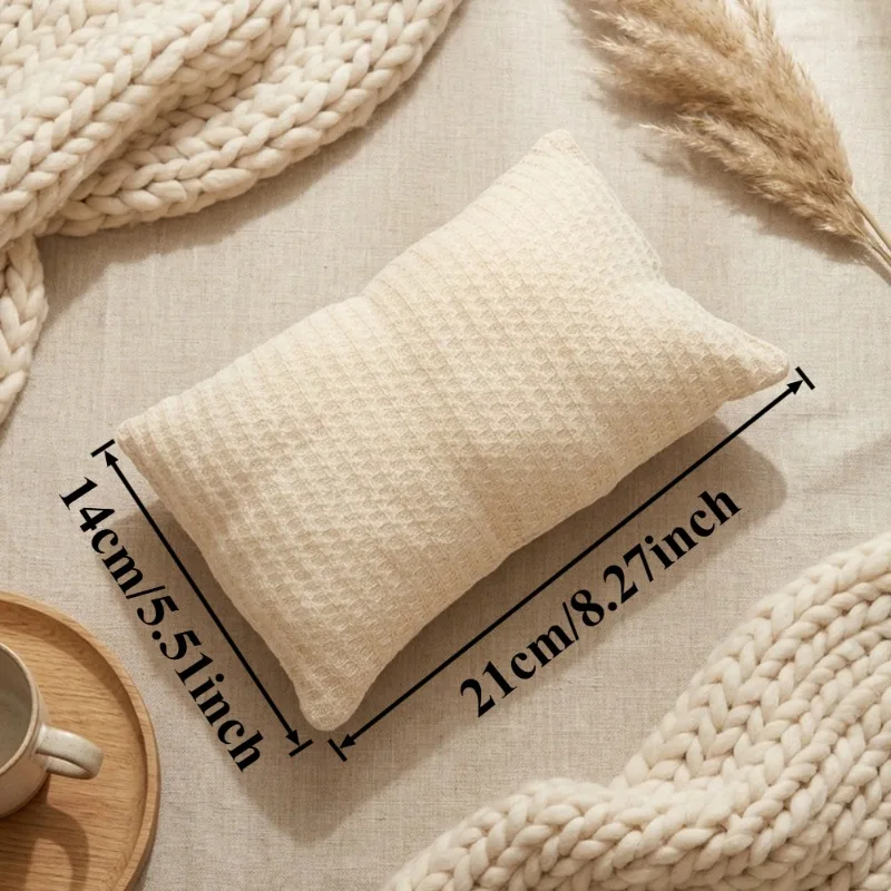 Accessori per Fotografia Neonati, Cuscino a Pied-de-Poule per Posare il Bambino, Morbido Posizionatore per Servizi Fotografici, Mini Accessori Fotografici - immagine 3