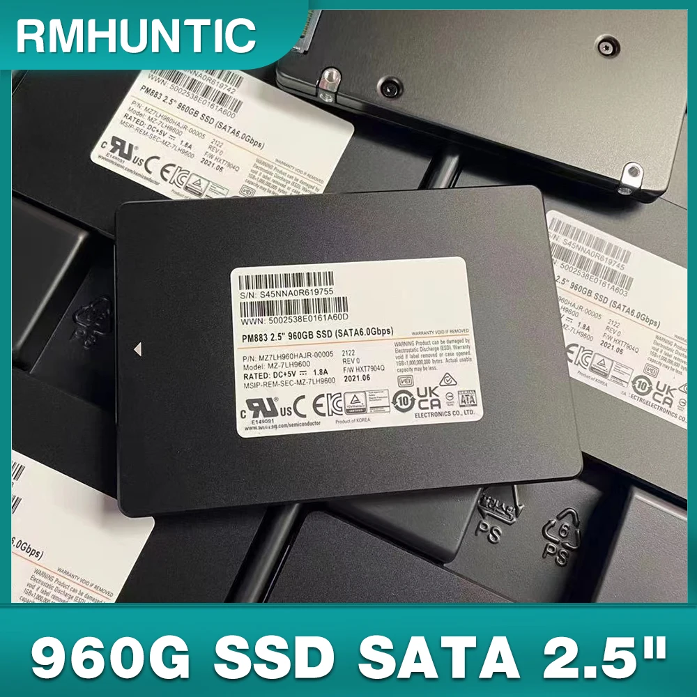 

PM883 For Samsung Enterprise-class Server Solid State Hard Drive MZ7LH960HAJR-00005 960G SSD SATA 2.5"