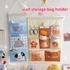 Fabric Hanging Wall Storage Bags Holder Creative Kawaii Wall-mounted Storage Bag Door Cute Wall Mounted Storage Bag Pockets 1