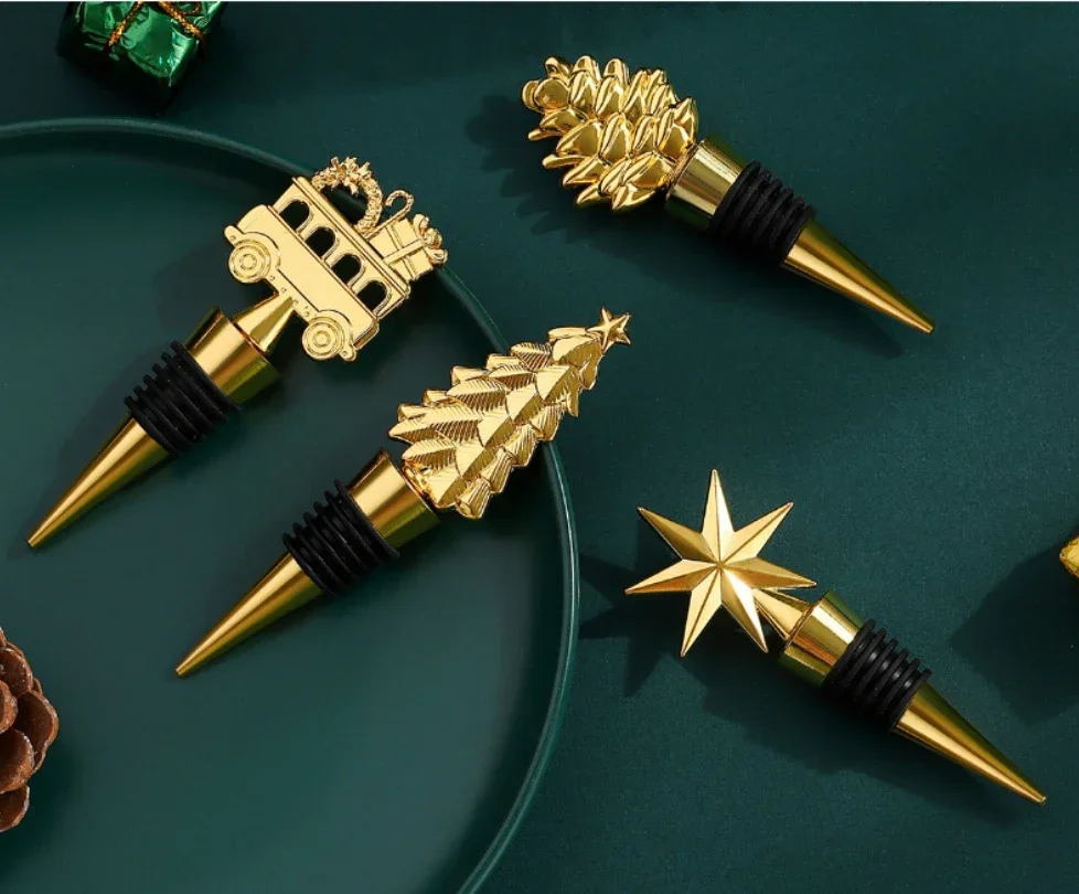 Bottle Stopper Seal wine stopper Wine Accessories Tools Creative Gifts Christmas Decoration Snowflake Alloy