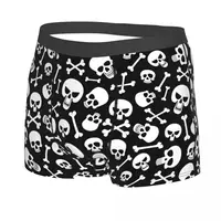 Fashion Horror Skeleton Gothic Death Skull Boxers Shorts Panties Male Underpants Comfortable Briefs Underwear 2