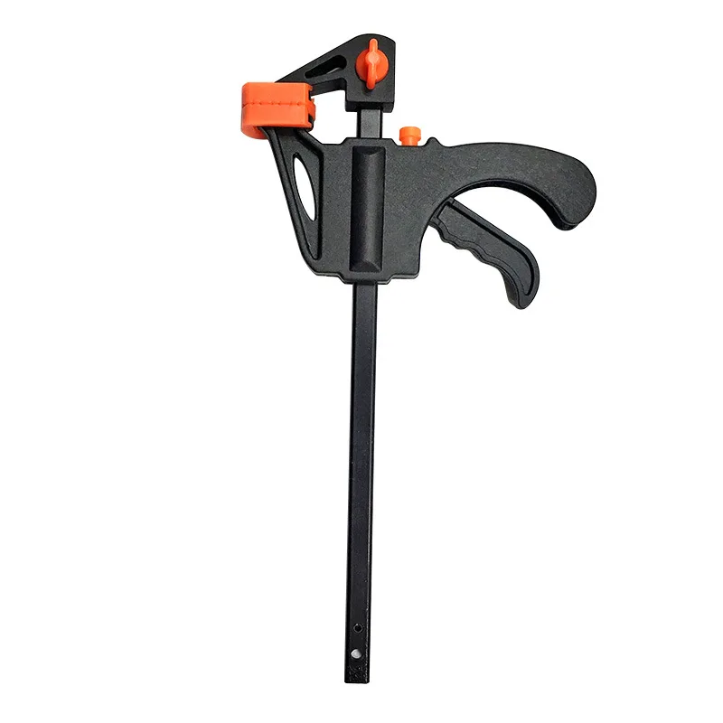 Rocita 1pc 4 Inch Woodworking F Clamp Clip Quick Grip Adjustable Wood Carpenter Tool Clamps Orange And Black 