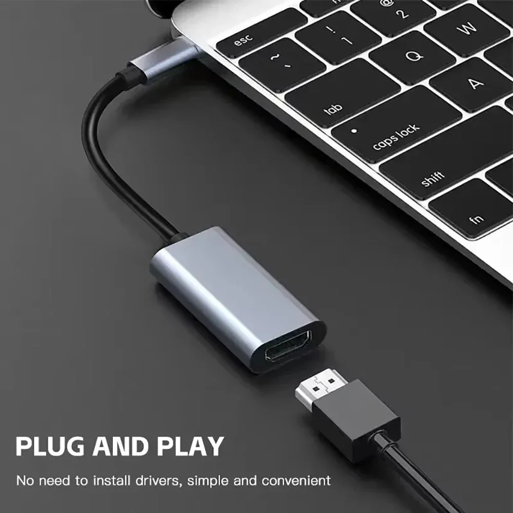 TYPE C to HDMI 4K Adapter Converter Cable USB3.1 Male to Female High Speed for MacBook Laptop Tablet TV Monitor Projector