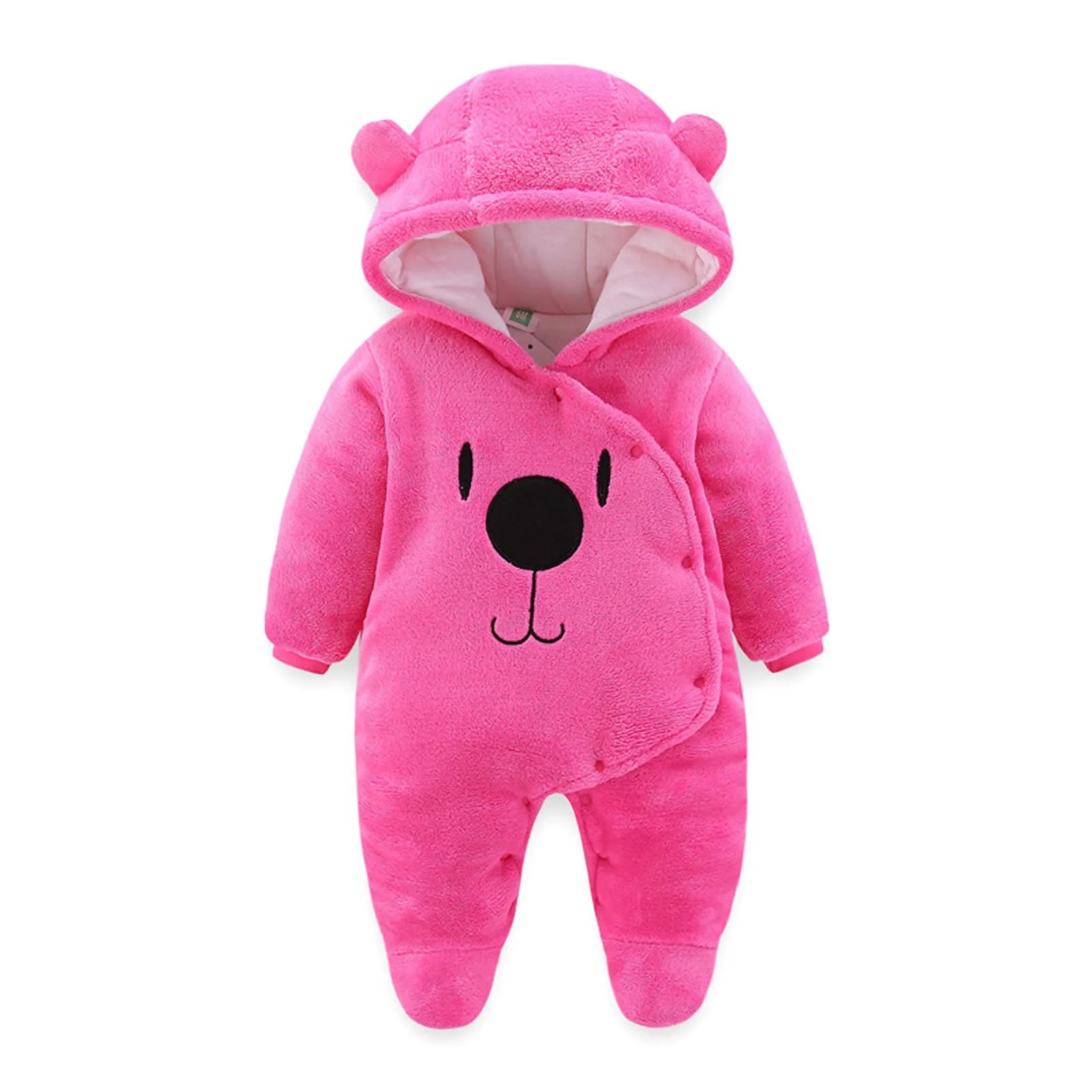 Winter Newborn Baby Rompers Hoodie Cotton Thick Warm Toddler Girls Boys Romper Climbing Outwear Baby Clothes For Newborns Autumn