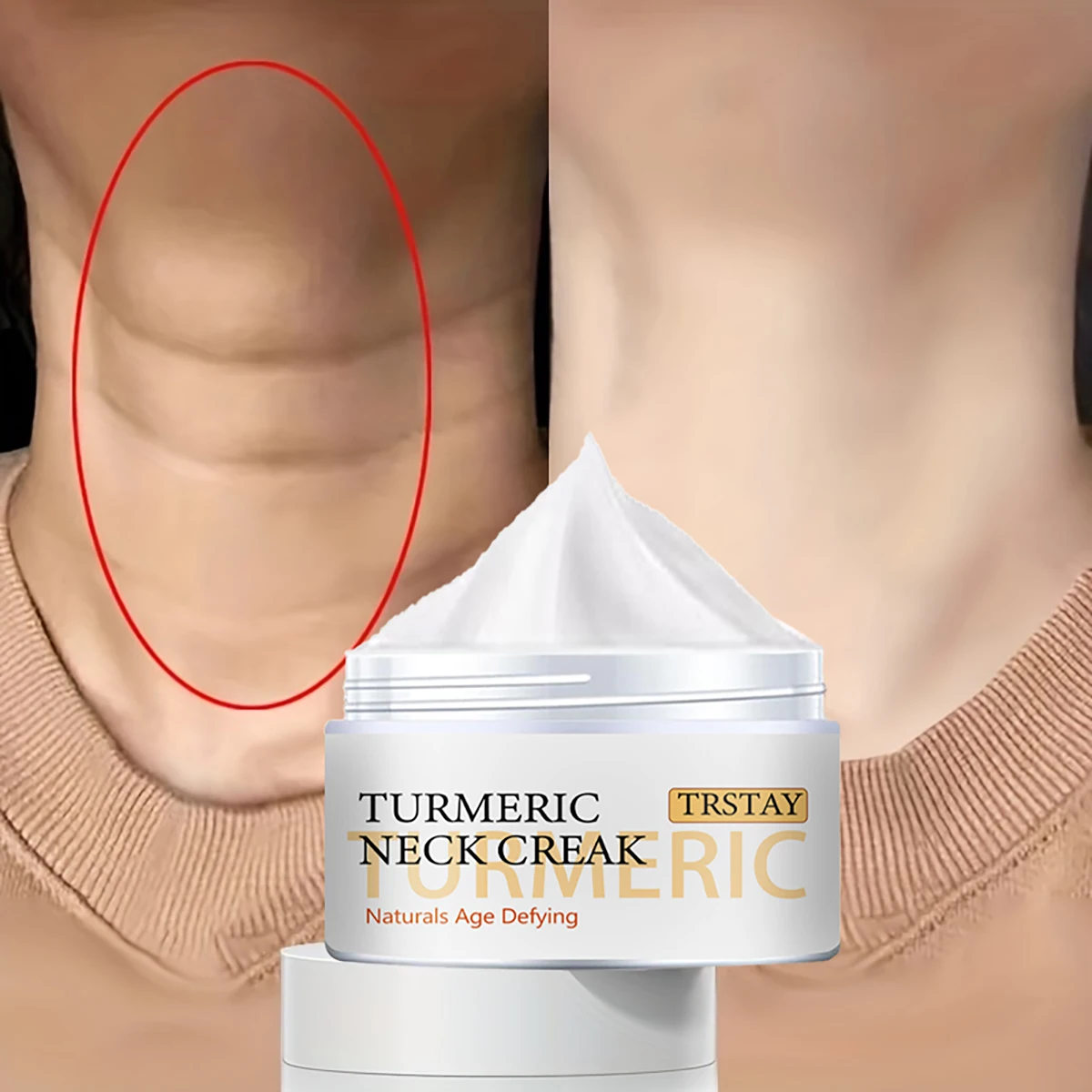 Neck Firming Cream Facial Moisturizer with Retinol Acid Double Chin