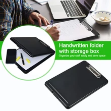 

A4 Clipboard Box File Durable Waterproof Document Storage Case School Classroom Office Reception Writing Pad Office Supplies