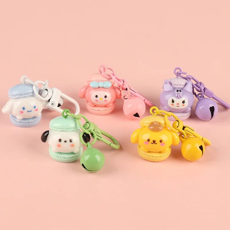 

2PCS Cute Three-dimensional Sanrio Macaron Keychain Sweet Girl Day Instagram Pendant Student Decoration Pendant Christmas Gift