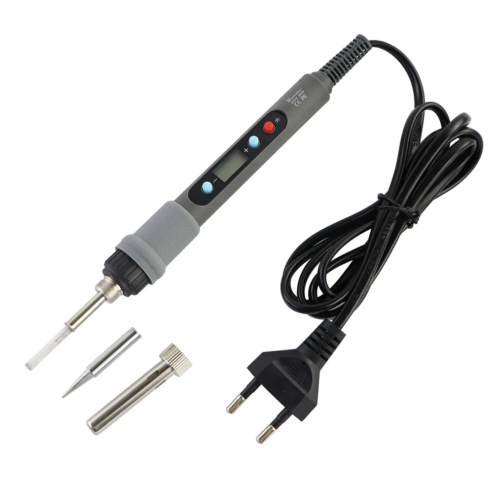 80W Electric Soldering Iron Kit With Switch LCD Digital Display Adjustable Temperature Solder Welding Desoldering Repair Tools