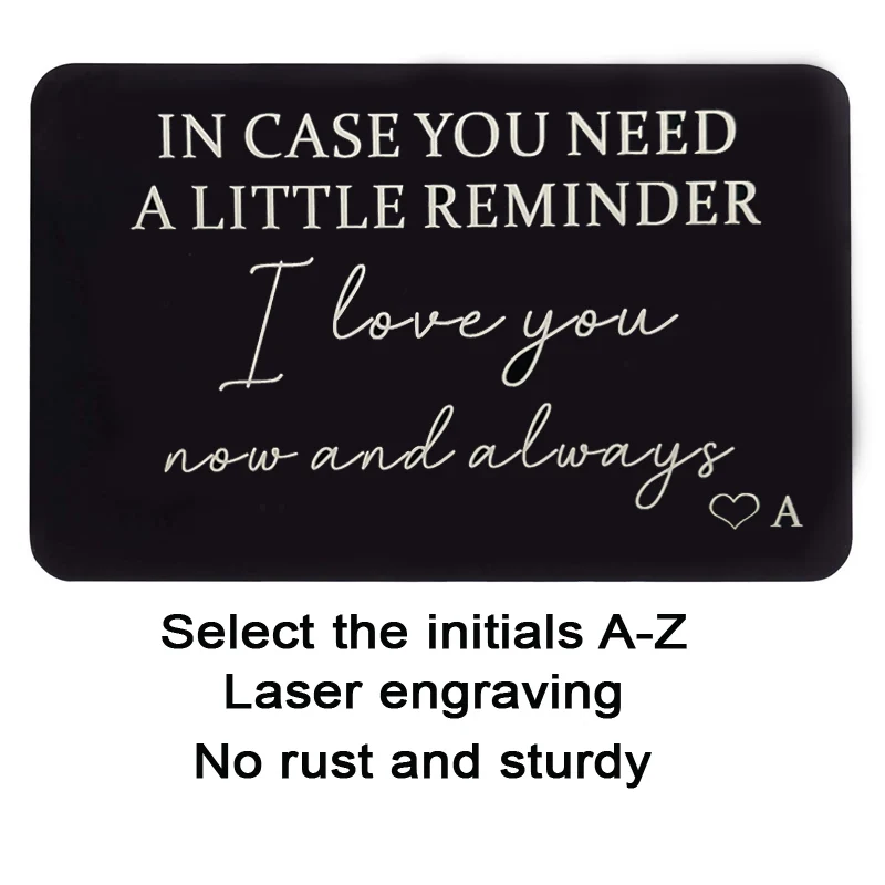 Laser Engraved Wallet Insert Card