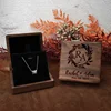 1PCS Free Personalized Custom Engraving LOGO Necklace Wood Box Jewelry Display Stand Bracelet Stand Wooden Necklaces Easel Box 1