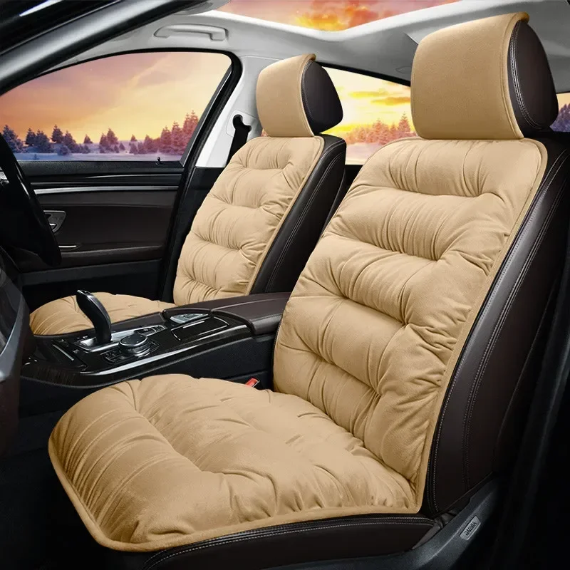 Original Winter Warm Cushion Soft Non-Slip Pad Car Seat Cushion Thick Velvet Car Seat Cover Automotive Interior Accessories