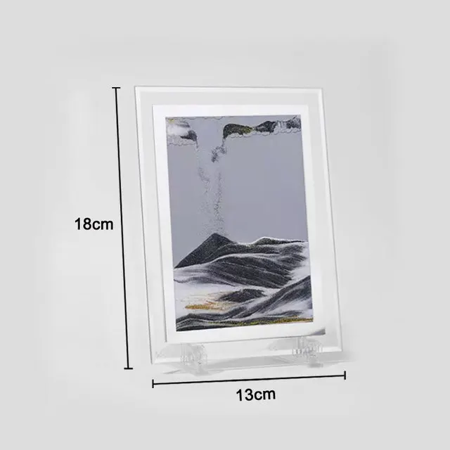 3D Quicksand Decor Picture Round Glass Moving Sand Art In Motion Display Flowing Sand Frame For Home Decor Hourglass Painting 