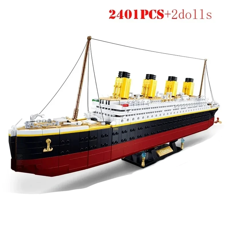 481pcs2401pcs RMS Titanic Ship Building Blocks Toy Set City